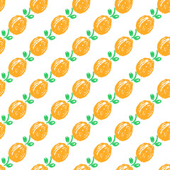 Seamless pattern. Children's drawings with wax crayons