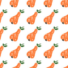 Seamless pattern. Children's drawings with wax crayons