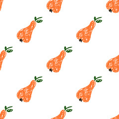 Seamless pattern. Children's drawings with wax crayons