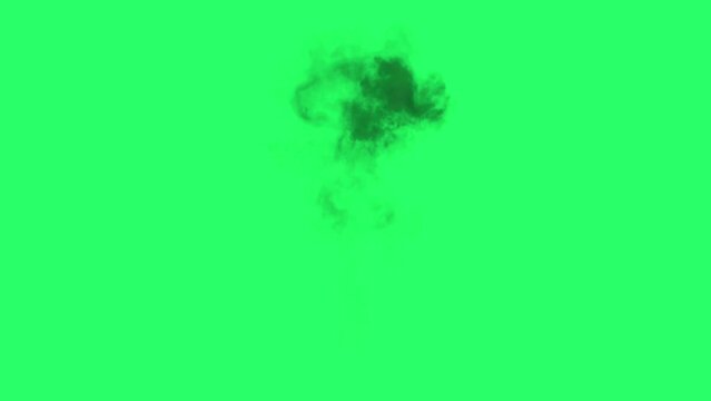 Animation flame shine effects isolate on green screen.