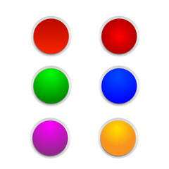 set of colorful buttons vector illustration png download png icons