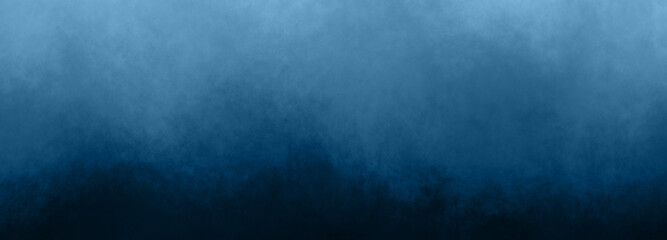 Deep blue paint cloud pattern abstract gradient illustration background dark mist fog smoke color art wallpaper texture vintage grunge paper with dark border in web banner header backdrop image design - obrazy, fototapety, plakaty