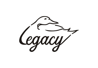 Abstract duck icon logo template design