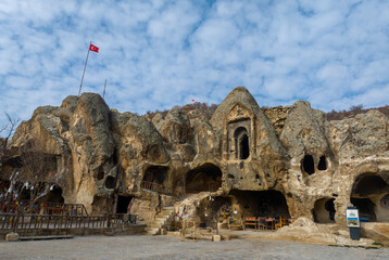 Phrygian Valley (Frig Vadisi). Ruins from thousands of years ago. Ancient caves and stone houses in...