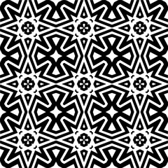 
Vector pattern in geometric ornamental style. Black and white color.Seamless pattern.