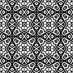 
Vector pattern in geometric ornamental style. Black and white color.Seamless pattern.
