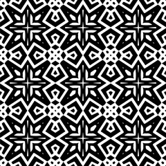 
Vector pattern in geometric ornamental style. Black and white color.Seamless pattern.
