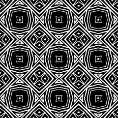 
Vector pattern in geometric ornamental style. Black and white color.Seamless pattern.