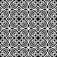 
Vector pattern in geometric ornamental style. Black and white color.Seamless pattern.