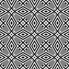 
Vector pattern in geometric ornamental style. Black and white color.Seamless pattern.