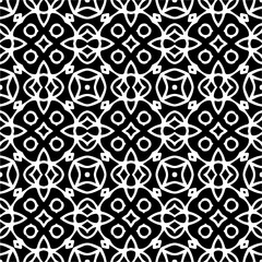 
Vector pattern in geometric ornamental style. Black and white color.Seamless pattern.