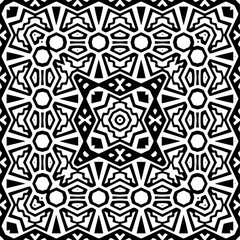 
Vector pattern in geometric ornamental style. Black and white color.Seamless pattern.