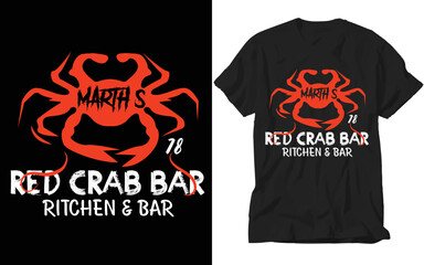 red crab bar t-shirt design