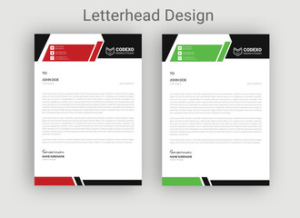 creative modern letter head design template for your project.Modern Creative & Clean business style letterhead bundle of your corporate project design.