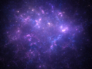 Fototapeta premium Deep space nebula with with planets and stars. 