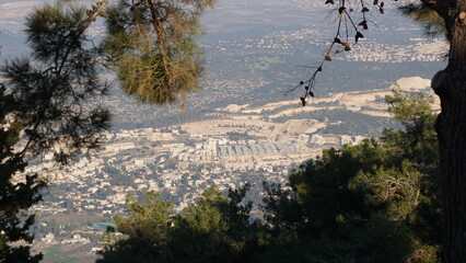The view of the valley from the village Isfiya in the Mount Carmel Area close to the mosque in...