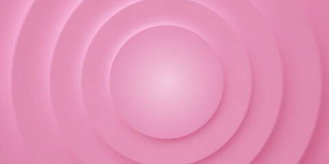 Pink abstract geometric circles background with shadow and light
