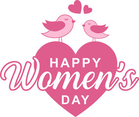 8 march. Happy Woman's Day! Silhouette of a woman of pink