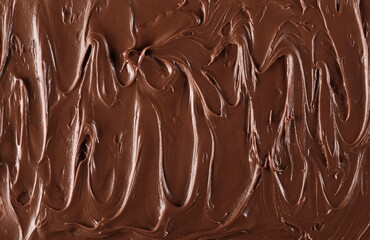 Cream chocolate spread surface, background and texture