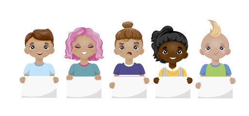 Seth children hold a sheet of paper in their hands