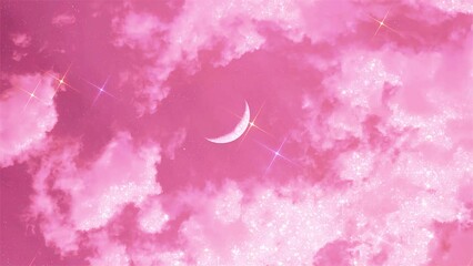 abstract watercolor background with space moon