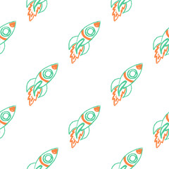 Seamless pattern. Children's drawings with wax crayons