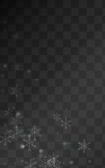 Silver Snow Vector Transparent Background.