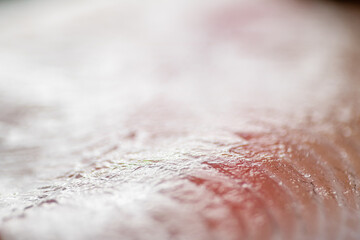 Raw fish fillet. Macro background. Texture of fish fillet.