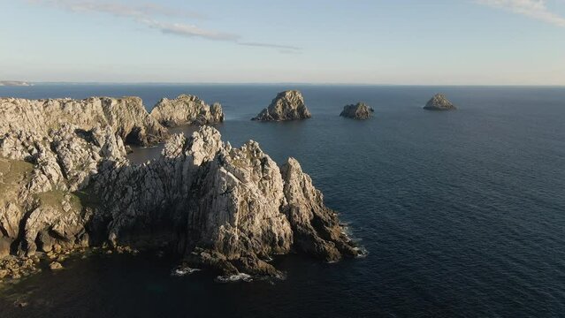 Vue a&eacute;rienne Pointe de Pen Hir en Bretagne