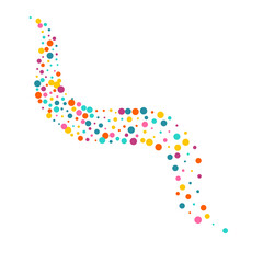 Color Dust Christmas Vector White Background.