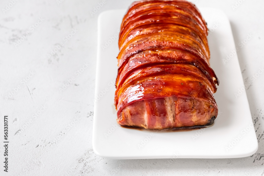 Canvas Prints bacon wrapped meatloaf