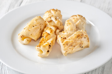 Portion of fried calamari