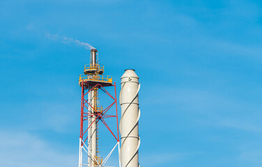 oil and gas tank distillation reactor column in chemical refinery industry petrochemical business to pipeline and storage tank for transportation network ecosystem energy concept