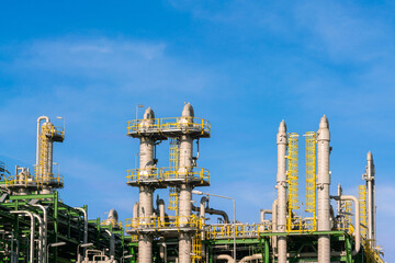 oil and gas tank distillation reactor column in chemical refinery industry petrochemical business...