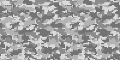 Pixelated camouflage background. Seamless pattern.Vector. ピクセル迷彩パターン テクスチャ 背景素材