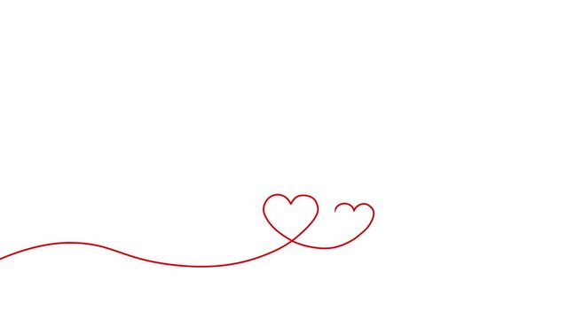 Happy Valentine’s Day, animation with hearts