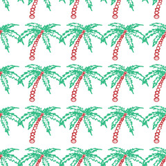 Seamless pattern. Children's drawings with wax crayons