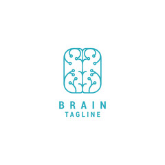 Brain logo design icon vector