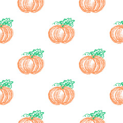Seamless pattern. Children's drawings with wax crayons