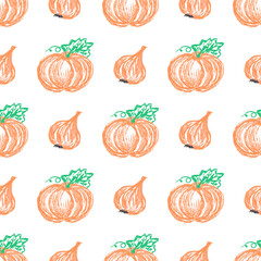 Seamless pattern. Children's drawings with wax crayons