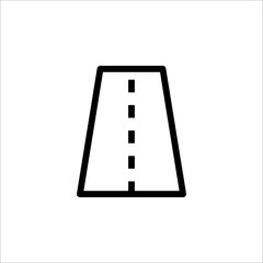 Roads icon. Road forks icon. Road sections of different shapes. vector illustration on white background