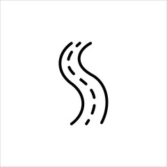 Roads icon. Road forks icon. Road sections of different shapes. vector illustration on white background