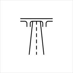 Roads icon. Road forks icon. Road sections of different shapes. vector illustration on white background