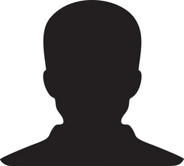 Obraz na płótnie Canvas avatar icon symbol vector image, illustration of profile person in black