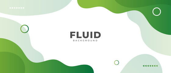 green geometric background with abstract fluid shapes. vector illustration