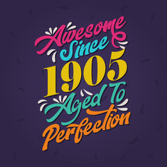 Awesome since 1905 Aged to Perfection. Awesome Birthday since 1905 Retro Vintage