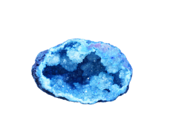 blue crystal mineral stone isolated