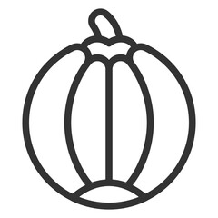 Pumpkin - icon, illustration on white background, outline style