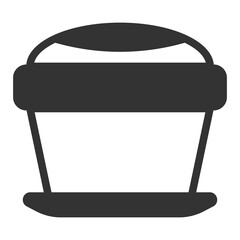 Baked bread - icon, illustration on white background, glyph style