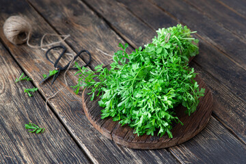 Raw Green Organic Living Water Cress Ready to Eat	